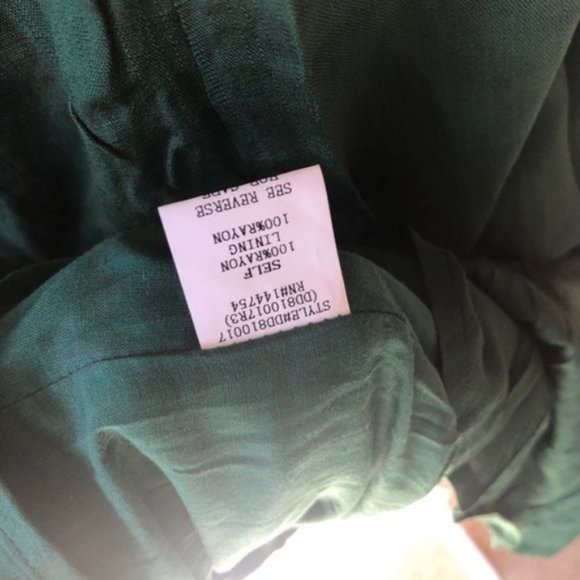 Davi & Dani Boho Laced Mock Neck Dress Green - Picture 9 of 9